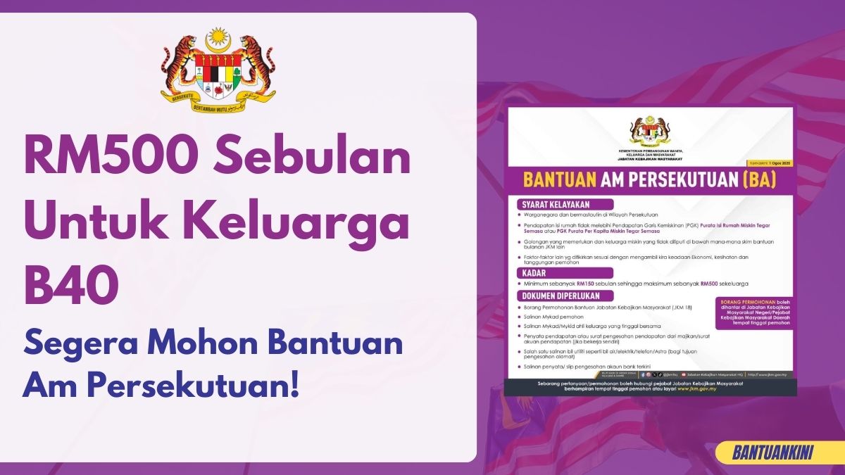 RM500 Sebulan Untuk Keluarga B40