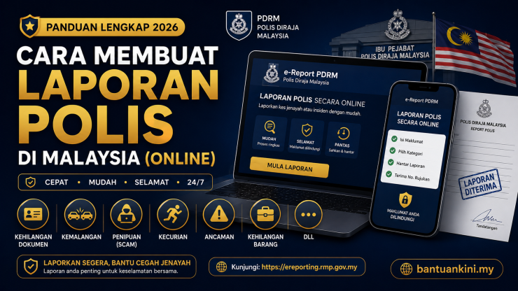 Cara Membuat Laporan Polis Online. Kehilangan, Scam, Kemalangan dan Kecurian